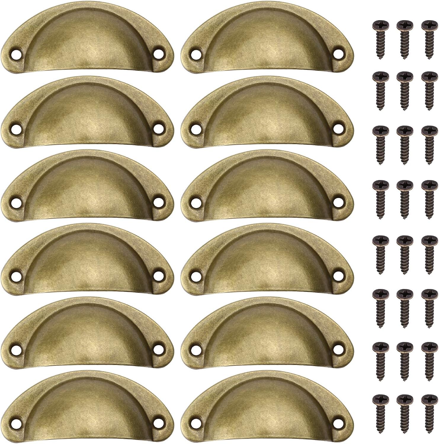 Set Mit 12 Vintage-möbelgriffen Aus Muscheln, 80 Mm