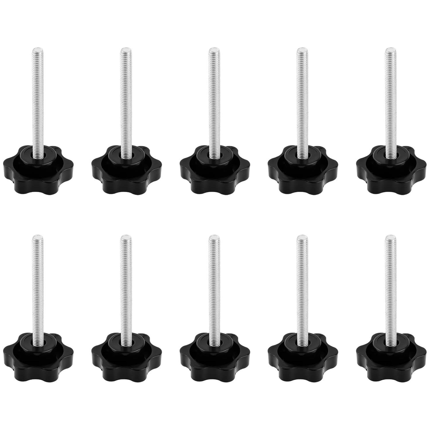 10 Stück M6 X 60 Mm Sternkopfschrauben-klemmknopf
