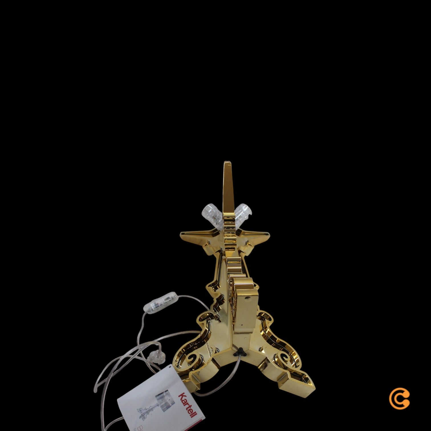 [gebraucht] B-ware Kartell Tischleuchte Lampe Bourgie Led Gold Schalter Dimmer Höhenverstellbar