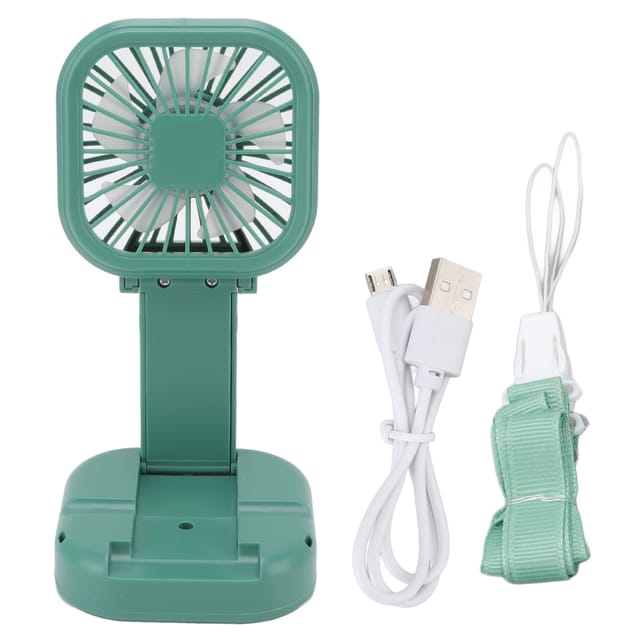 Wiederaufladbarer, Tragbarer Tischventilator Mit Usb-anschluss – 3 Geschwindigkeitsstufen, Faltbar Und Drehbar, Kompakt Und Umweltfreundlich