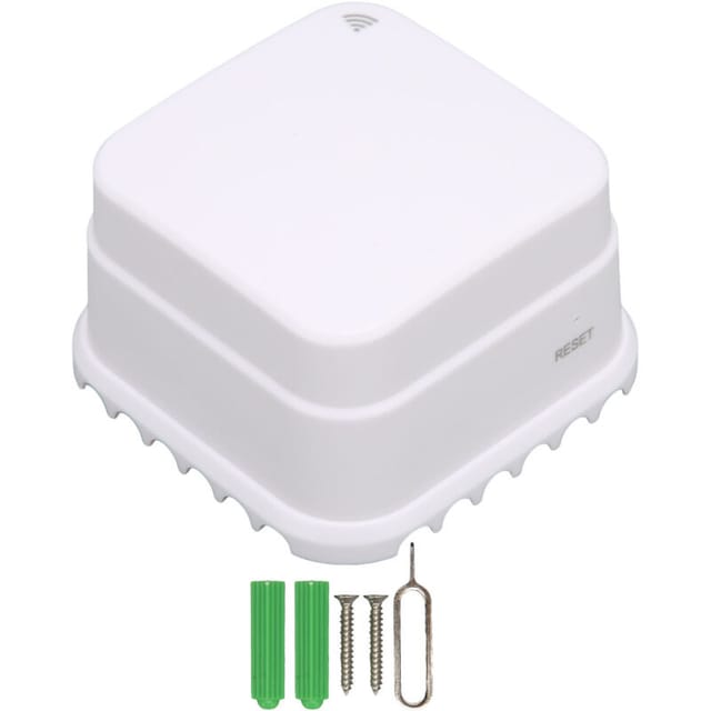 Intelligenter WLAN-Überschwemmungssensor – Drahtlose Wasserleckwarnung für Badezimmer per App