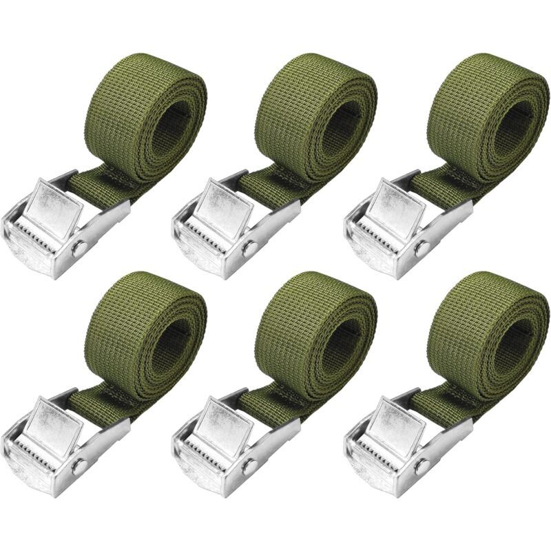 1 M Spanngurte – 6er-pack 25 Mm Ratschengurte – Tragkraft 250 Kg – Polypropylen Für Sicheren Transport