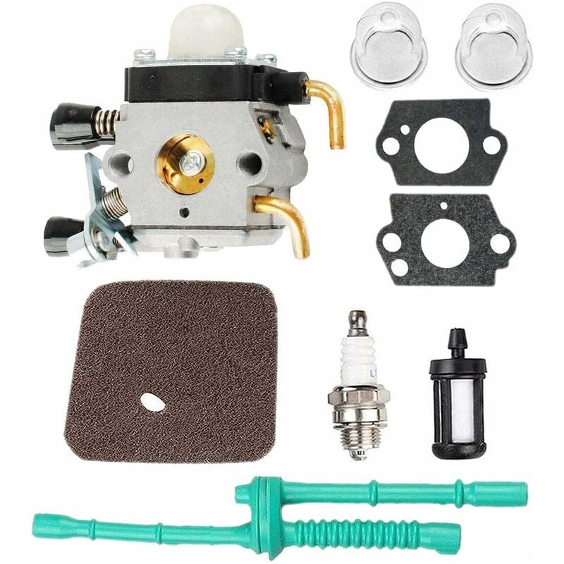 Vergaser Für Stihl Fs55, Fs38, Fs45, Fs46, Fs55c, Fc55, Fs74, Fs75, Fs76, Fs80, Km85 – Inklusive Luftfilter Und Kraftstoffleitung – Effizienter Ersatz