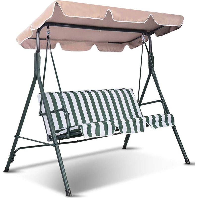 (191 X 132 Cm Beige) Ersatzdach Für Gartenschaukel, Uv-beständig, Wasserdicht, Aus 600d Oxford-gewebe, Mit 12 Cm Breitem Rand