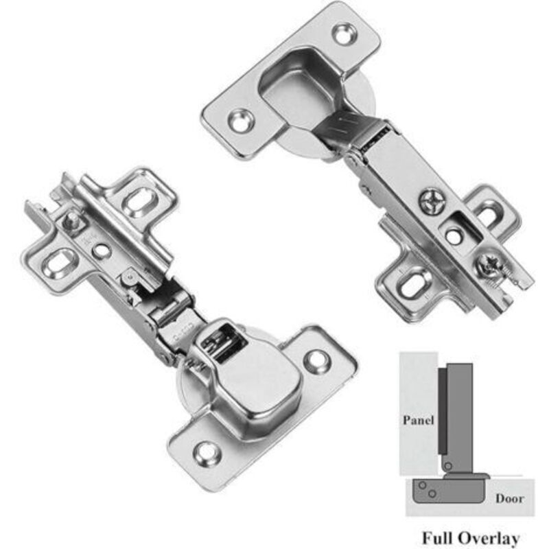 35-mm-topfscharniere Für Möbel – 110° Öffnungswinkel – 3d Verstellbar – Kaltgewalzter Stahl – 2er-pack