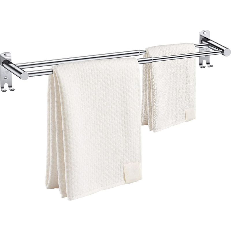 Ausziehbarer Handtuchhalter 50–90 Cm Aus Edelstahl – Doppelt Verstellbare Wandstange – Montage Ohne Bohren – Für Bad Und Küche