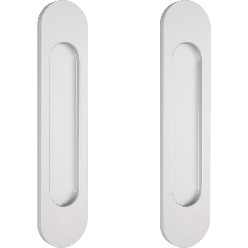 Silberne Ovale Schiebetürgriffe, 15 Cm – Rostbeständige Aluminiumlegierung – Einfache, Bohrfreie Montage – Für Türen Und Schränke