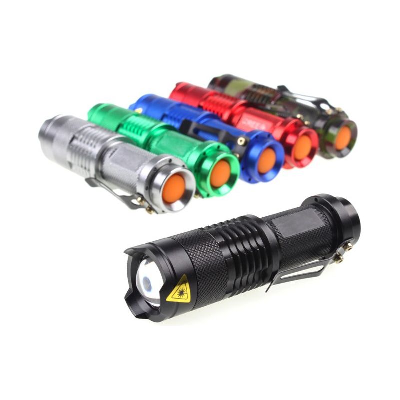 (rot) Mini-taschenlampe Mit Hoher Leuchtkraft, Drei Leuchtmodi, Zum Anklemmen Und Als Campinglampe Geeignet