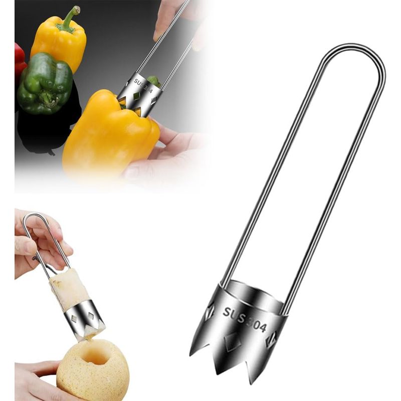 Paprikaentkerner, Wiederverwendbare Edelstahl-obstreibe Mit Entkerner, Obst- Und Gemüseentkerner