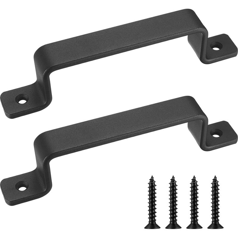 2 Robuste Türgriffe Aus Gusseisen Im Vintage-stil, Schwarz, Ideal Für Den Außenbereich, Garage, Schrank Und Innenbereich