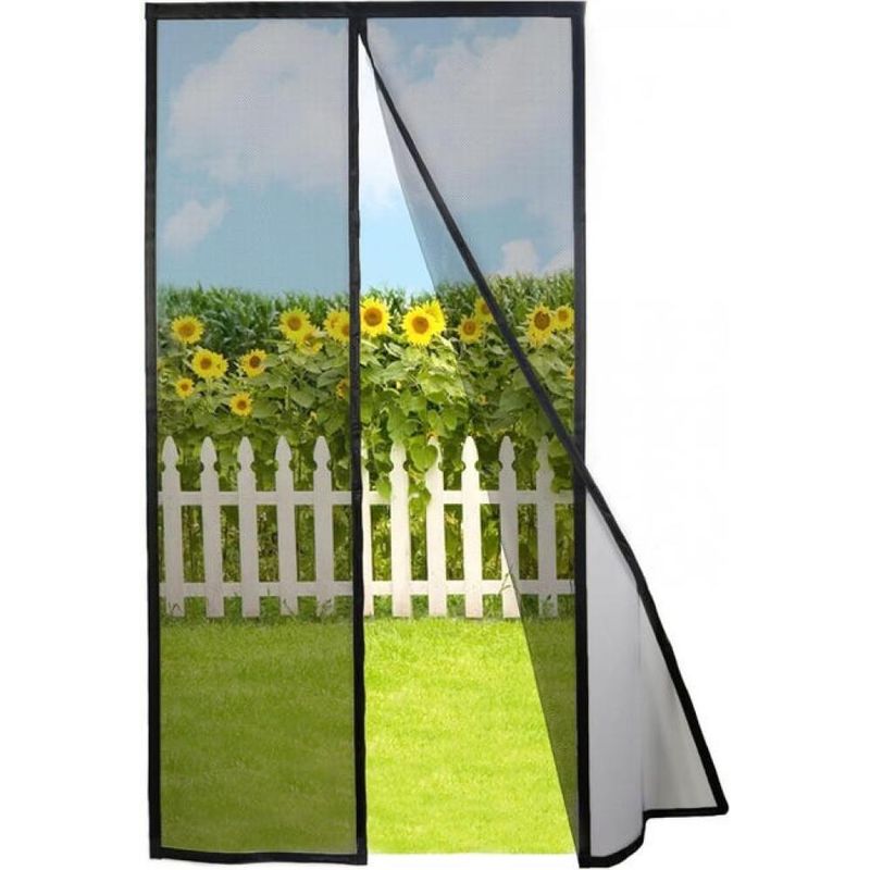 Magnetisches Moskitonetz Für Türen Und Fenster, 140 X 220 Cm, Schwarz – Magnetisches Moskitonetz, Kein Bohren Erforderlich, Mit Klebestreifen
