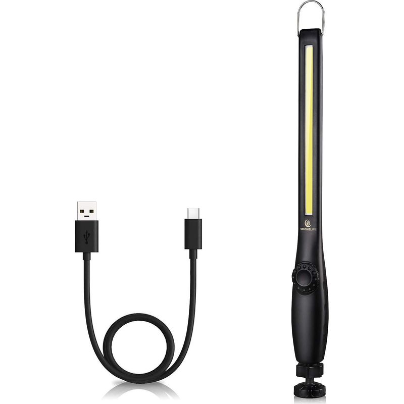 Led-arbeitsleuchte, Wiederaufladbare Cob-lampe Mit 750 Lumen, Ladeanzeige, 360° Drehbar, Geeignet Für Autoreparaturen, Haushalt Und Camping.