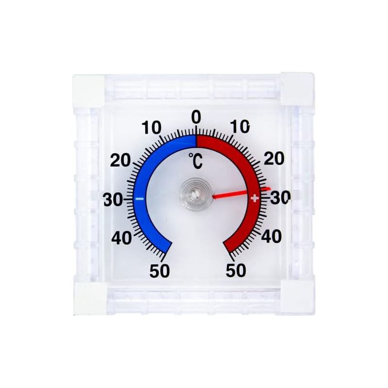 Analoges Klebethermometer Für Den Außenbereich, Geeignet Für Veranden, Fenster Und Türen Ideal Für Schlafzimmer, Gewächshäuser, Garagen Und Gärten