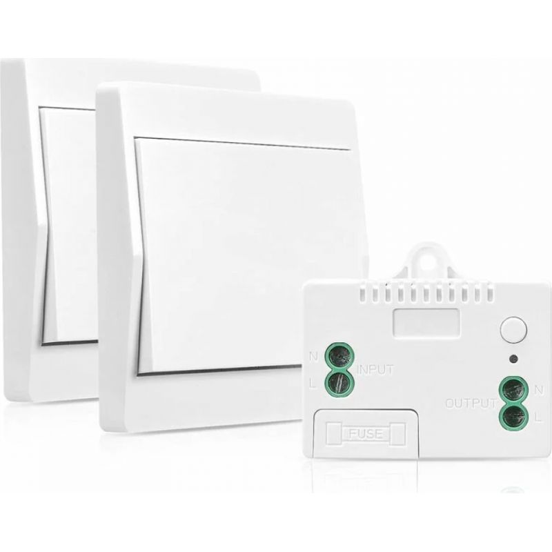 (2er-pack) Batterieloser, Autarker Funkschalter, Funkfernbedienung Mit Sender Und Empfänger, 200 M Reichweite, 433 Mhz