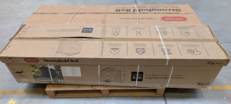 [gebraucht] B-ware Keter Stronghold Shed 8x6, Grey