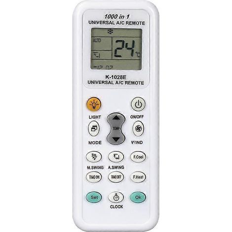 K-1028e 1000-in-1 Universalfernbedienung Mit Niedrigem Stromverbrauch Für Klimaanlagen Mit Lcd-bildschirm (1 Stück)