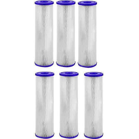20-mikron-faltenfilterpatrone Für Sedimente, 25,4 Cm X 6,4 Cm, Ersatz Für Den Haushaltswasserfilter Wfpfc3002, 6er-packung