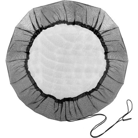 Schwarze Polyester-netzabdeckung Für Regenwassersammler (1 Oder 3 Stück) Mit Praktischem Kordelzug Für Garten Oder Wassereimer.