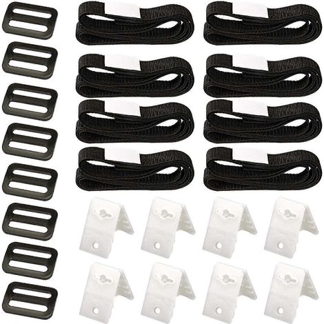Befestigungsset Für Poolabdeckungen Mit Solartrommel, Gurten Und Schnallen, Inklusive 8 Gurten, Befestigungselementen, Platten Und Schnallen.