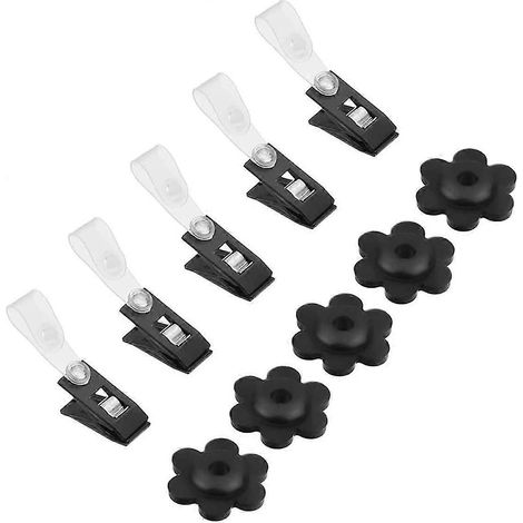 Befestigungsclips Für Gartenbanner Aus Gummi, Windfeste Befestigungsclips Für Gartenbanner, Stopper Und Kunststoff (schwarz) (5 Stück)