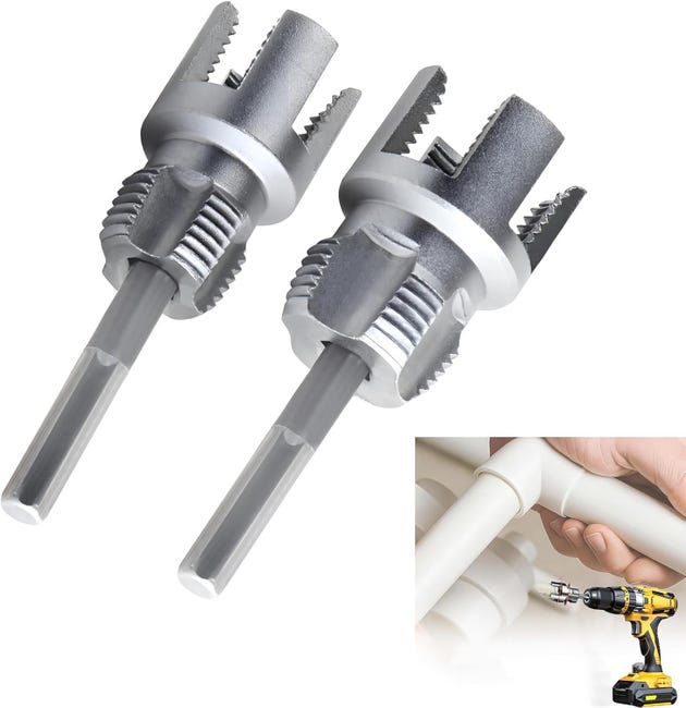 Manuelles Pvc-rohrgewindeschneidwerkzeug-set – 2-in-1 Gewindebohrer/schneideisen – Kompatibel Mit 1/2"- Und 3/4"-pvc-rohren – Rohrgewindeschneidwerkzeug