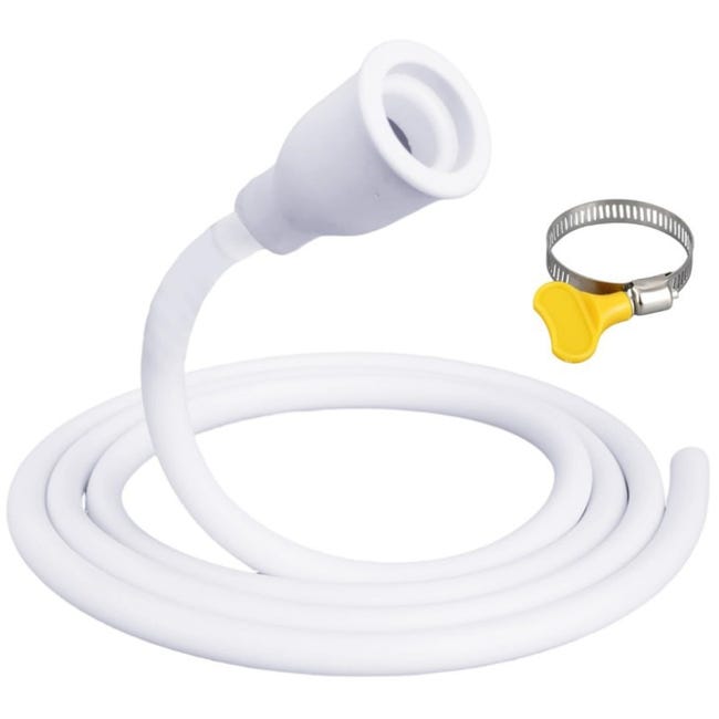 Verlängerungsschlauch Für Wasserhahn – Pvc-verlängerungsschlauch – Gartenschlauch – 3 Meter Langer Weißer Schlauch – Wasserschlauch Für Wasserhahn – Mit Klemmen