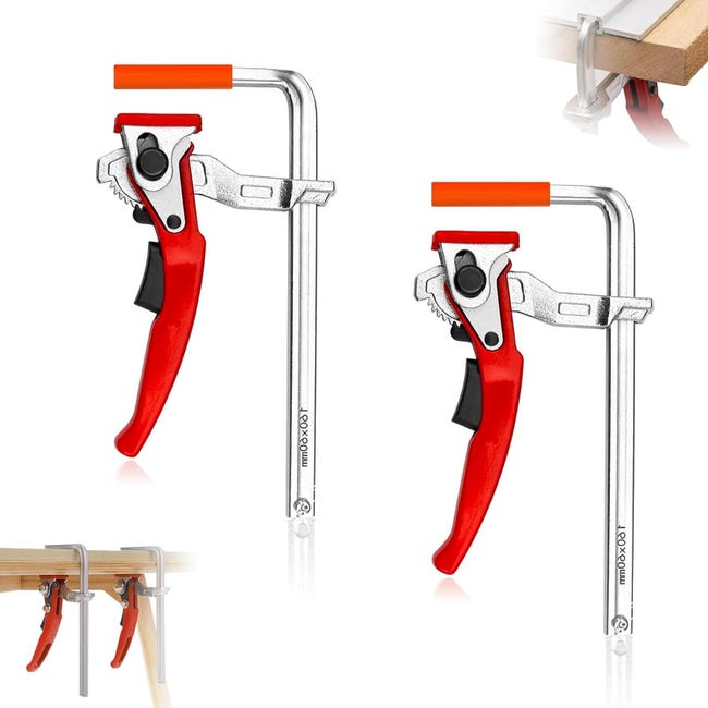 Set Mit 2 Schnellspanngelenken Für Führungsschienen, Holzbearbeitungsklemmen, Ratschentischklemmen, Schnellspannklemmen Mit Einer Kapazität Von 1