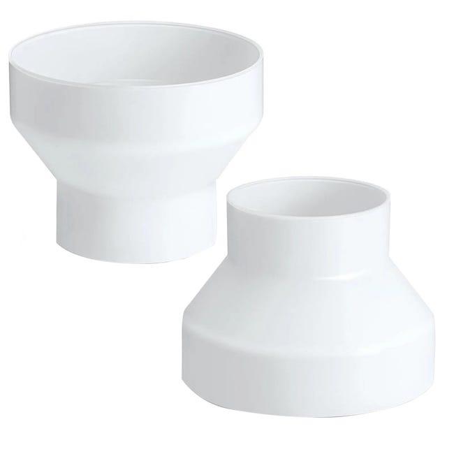 Abs-rohrverbinder/reduzierstücke, Rohrverbinder, 6 Bis 4 Zoll, 2er-pack (weiß)
