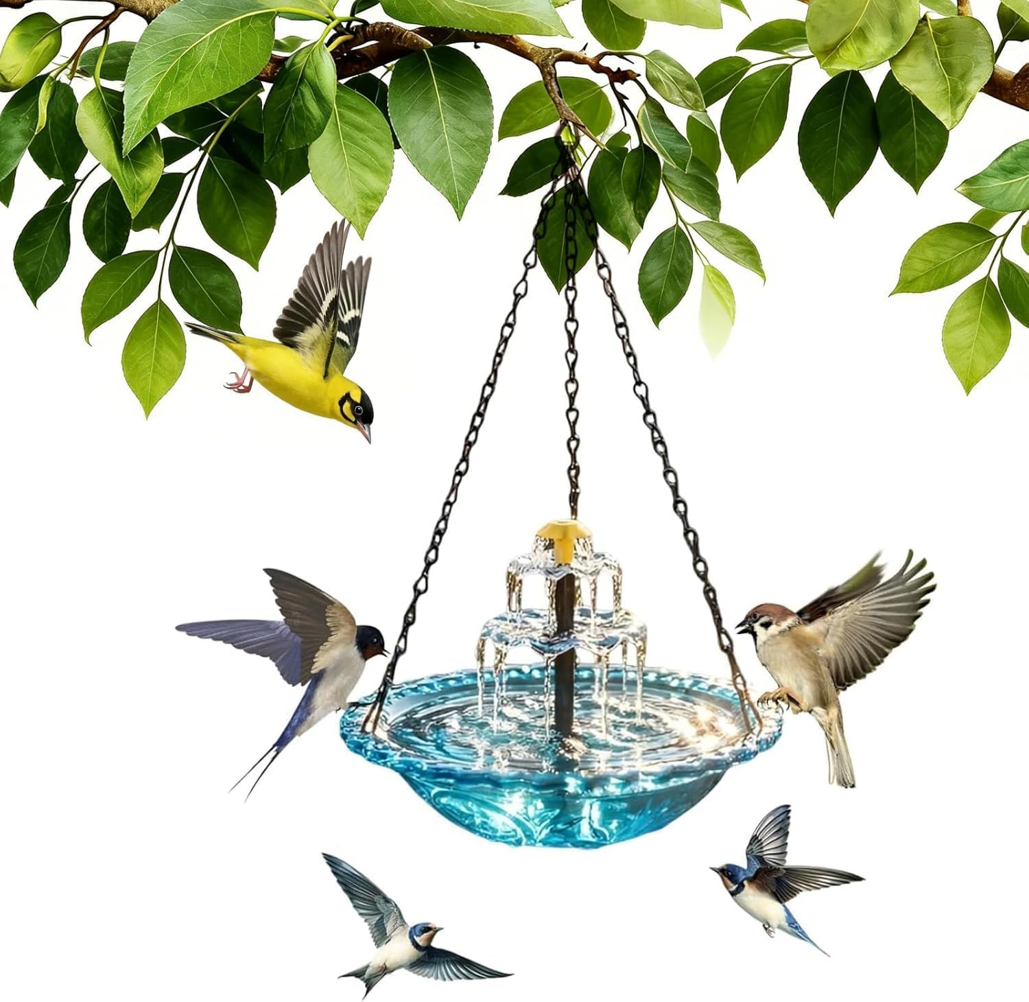 Hängender Solar-vogelbrunnen – Solarbetriebener Wasserfall, Dekoratives Vogelbad Für Den Außenbereich, Gartentränke, Vogelbrunnen Für Den Garten