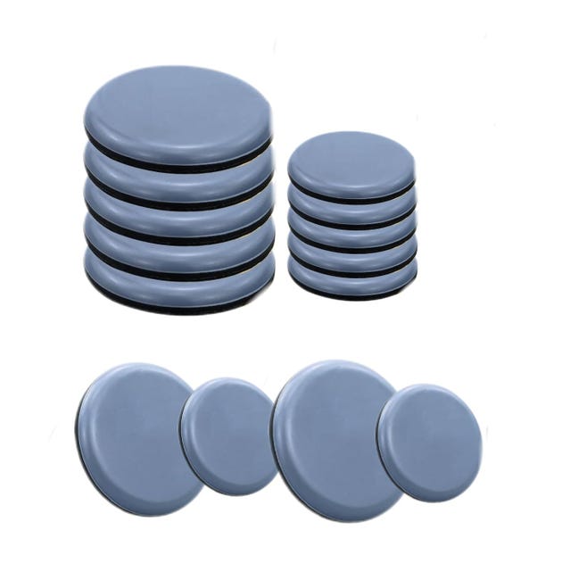 Möbelgleiter, 16 Stück Runde, Selbstklebende Ptfe-möbelgleiter, Geeignet Für Glatte Böden Und Teppiche (rund, 25 Mm/50 Mm)