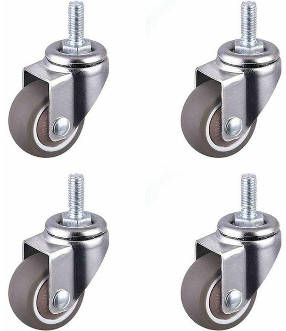 Universelle Lenkrollen Mit Gewindebolzen, Gummirädern, Ersatzrollen, Durchmesser M8x15mm, 50mm, 4er-set