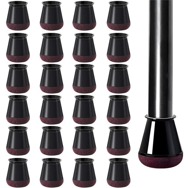 Stuhlbeinkappen – 24 Stück – Passend Für Runde Stuhlbeine Mit Einem Durchmesser Von 14 Bis 18 Mm – Elastischer Stuhlbezug