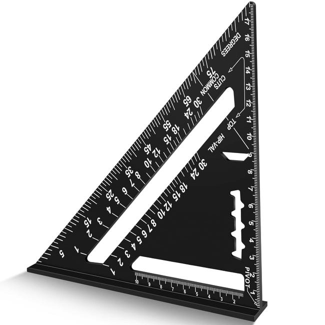 Zimmermannswinkel, Hochpräzises Messwerkzeug, Multifunktionales Aluminiumlineal, Markierungswerkzeug Für Zimmerleute Und Dachdecker