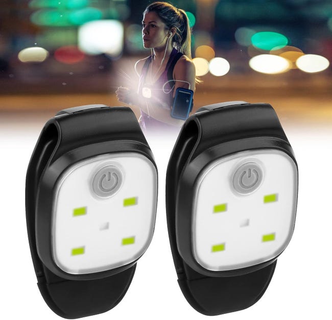 2-teiliges Clip-on-lauflicht-set – Led-clip-on-lampe Mit 4 Leuchtmodi, Led-sicherheitsleuchten, Usb-wiederaufladbare Sicherheitsleuchte