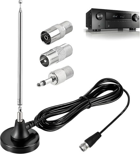 Dab-antenne, Zimmerantenne Für Fernseher, 36 Cm Teleskop-fm-antenne, 75 Ohm, Kompatibel Mit Stereo-fm-radioempfängern