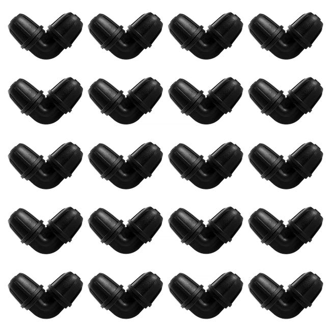 20 Stück 8/12 Mm Tropfbewässerungs-anschlüsse, Tropfbewässerungs-winkeladapter, Winkel-bewässerungsanschlüsse, Schlauchverbinder