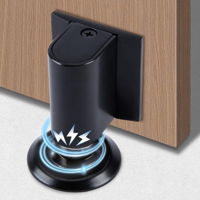 Unsichtbarer Türstopper Mit Kollisionsschutz Für Zuhause, Badezimmer Und Schlafzimmer Starker Magnetischer Türstopper Schwarz