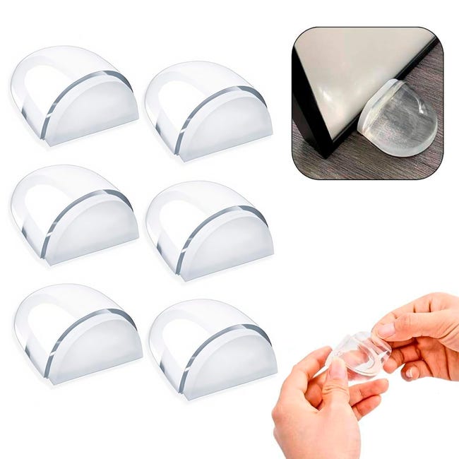6er-set Selbstklebende Türstopper, Kein Bohren Erforderlich – Universeller Türstopper, Robuster Türstopper Für Den Innenbereich, Stoßfest Für Türen