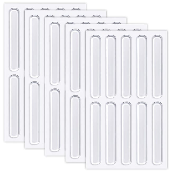 50 Transparente Möbelpuffer, Silikonpads Für Schranktüren, Transparente Klebestreifen, Stoßdämpfer Zum Schutz (63102mm)