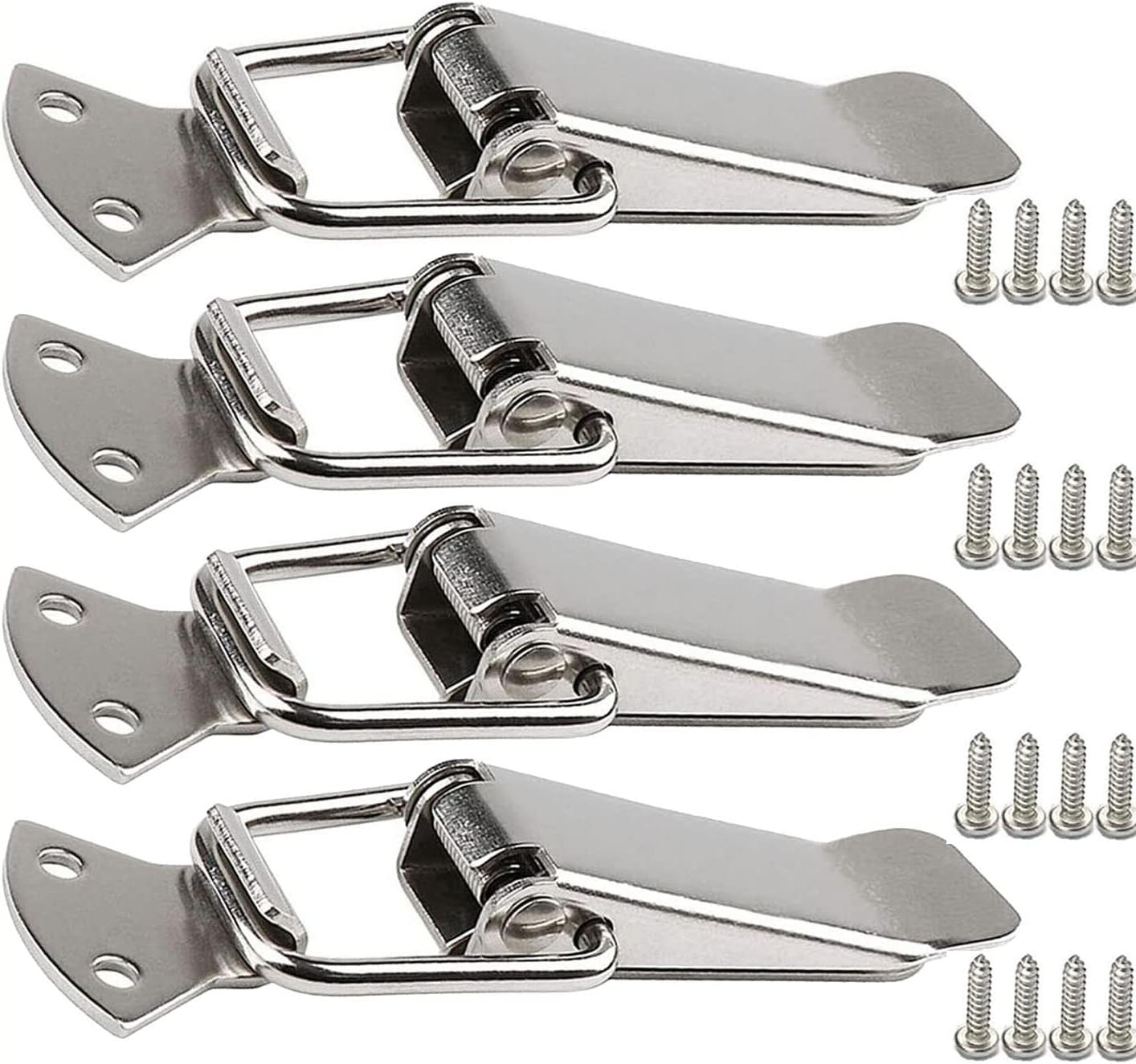 Hebelverschluss Aus Edelstahl Mit Schraube, 56 Mm Kippriegel, Federbelastet 4er-pack Edelstahl-riegel