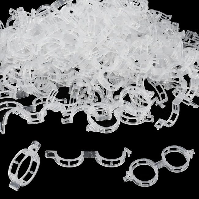 (300 Stück) Pflanzenstützclips, Pflanzenbinder, 30 Mm Durchmesser, Tomatenclips, Kunststoff-rankenclips, Für Gemüsegärten