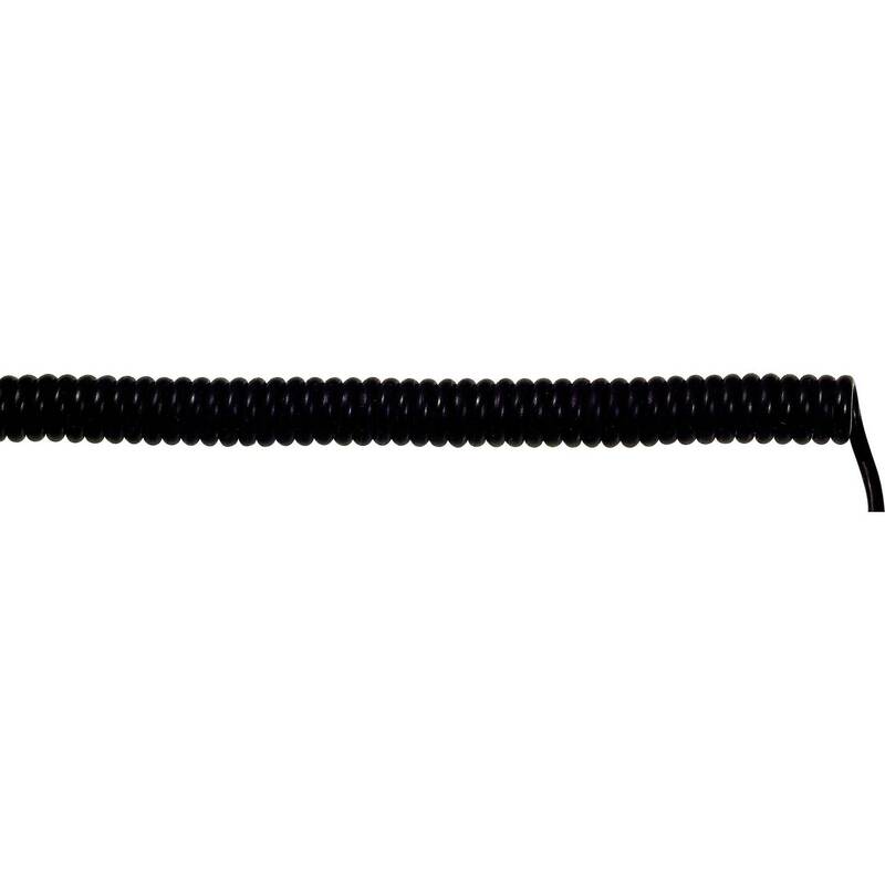 [neuwertig] B-ware Lapp Spiralkabel Unitronic Spiral 500mm 2000mm 18x0,25mm² Geschirmt Schwarz 1