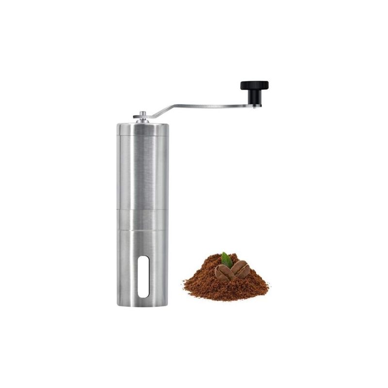 Handkaffeemühle, Tragbare Kaffeemühle Mit Verstellbarem Drehknopf, Kaffeemühle Aus Keramik Und Edelstahl Für Küche Und Wandern