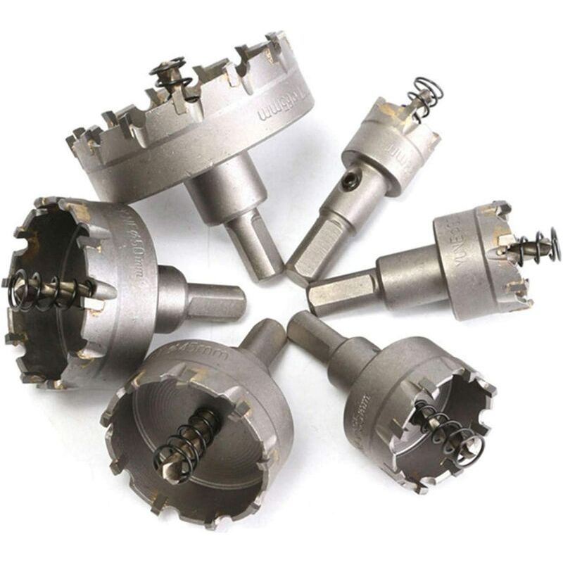 6 Stück Hss-tct-kettensägen-kernbohrer Mit Hartmetallkern, 22–65 Mm