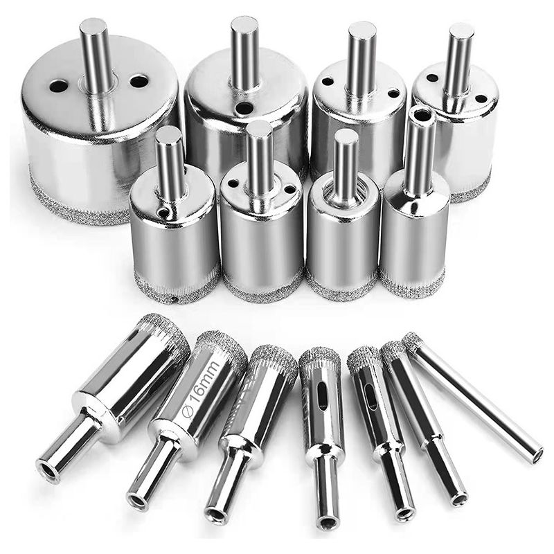 15-teiliges Lochsägen-set, 6-50 Mm Diamantbohrer, Glasbohrwerkzeuge, Lochsägen-set Für Kohlenstoffstahl, Glas, Keramik, Porzellan, Fliesen, Marmor.