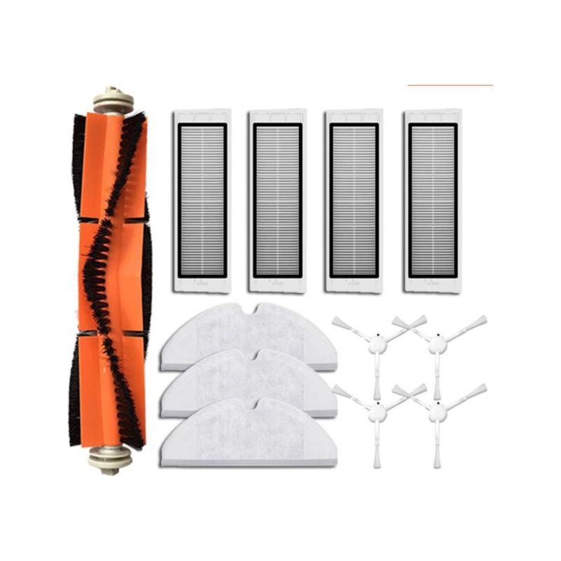 Zubehör Für Xiaomi Dreame F9 / Xiaomi Mijia 1c Saugroboter – 1 Hauptbürste, 4 Seitenbürsten, 4 Hepa-filter, 3 Reinigungstücher