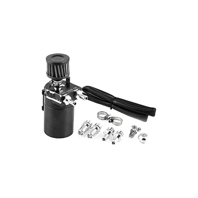 1 Set Schwarzer Ölkanister Automatischer Motorölbehälter Zubehör Aluminiumlegierung Öltank Behälter Dose