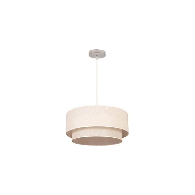 Fabrilamp - Doppelpendel 1l. beige/beige Zylinder (50/40/reg)