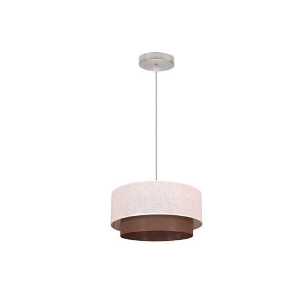 My Lamp - Tischleuchte 1l. Braun/Beige Zylindrisch (30x15)