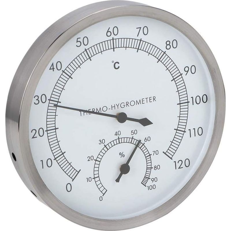 Edelstahl-thermometer/hygrometer – Zubehör Für Saunaausrüstung